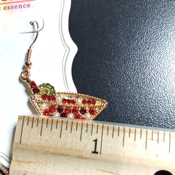 Cocktail Rhinestone Earrings - Picture 5 of 5